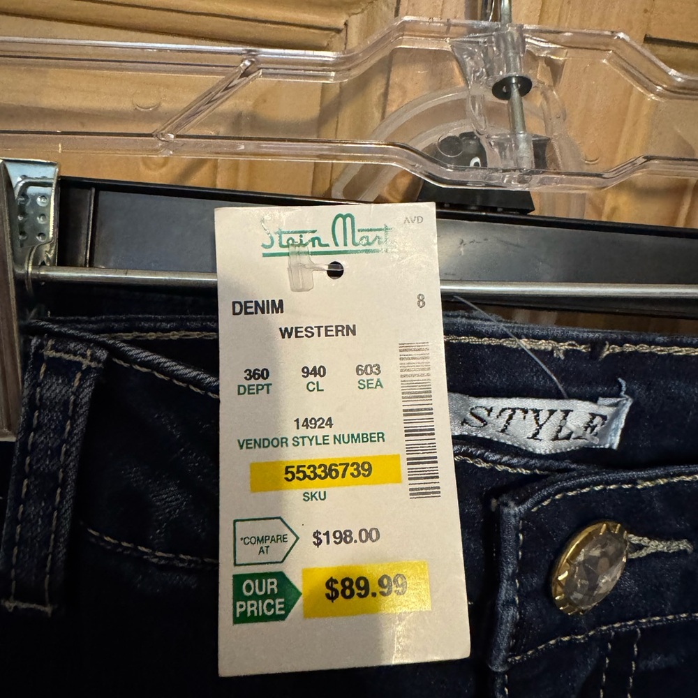 Embellished Blue Women's Jeans One of a Kind